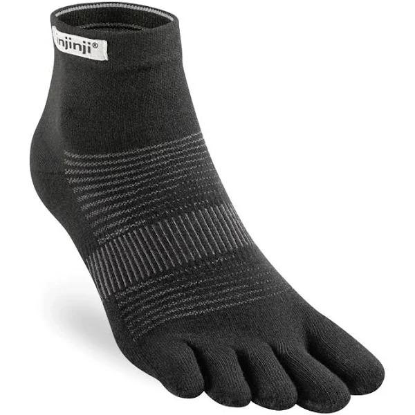 Injinji Run Original Weight Mini Crew - Black
