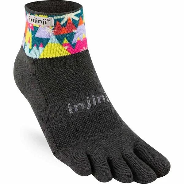 Injinji Spectrum Trail Midweight Mini-Crew Unisex Socks - Festive - S