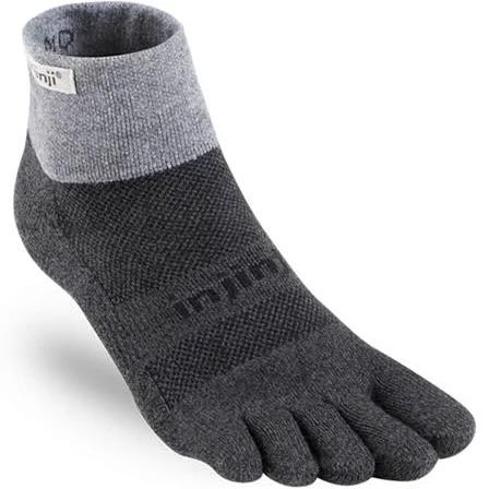 Injinji Trail 2.0 Midweight Mini Crew Socks XL / Granite