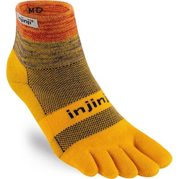 Injinji TRAIL Midweight Mini-Crew Running Socks Marigold / Large
