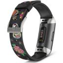 Inkdly Fitbit Charge 3 & Charge 4 Band - Gliterry Spring Small Light Purple