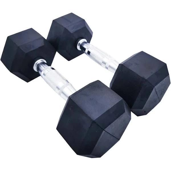 Insource 6kg Rubber Hex Dumbbells - Pair