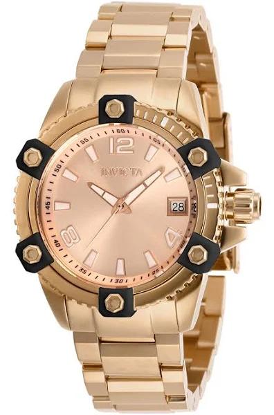 Invicta Men's 21791 Pro Diver Quartz Chronograph Rose Gold Dial Watch