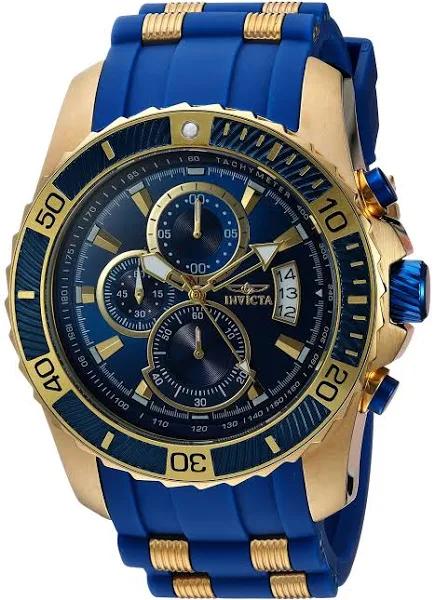 Invicta Men's Pro Diver Stainless Steel Quartz Watch With Polyurethane