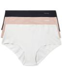 Invisibles 3 Pack Hipster Briefs Silver XS