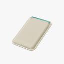 iPhone HD Clear Case With Leather Magsafe Wallet Set Custard