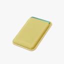 iPhone HD Clear Case With Leather Magsafe Wallet Set Custard