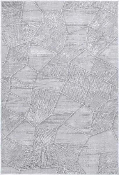 Isaiah Grey Tiled Geometric Rug, 300X80CM