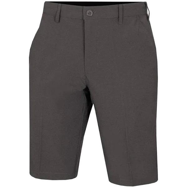 Island Green Gripper Waist Stretch Tapered Quick Dry Mens Golf Shorts Charcoal 32
