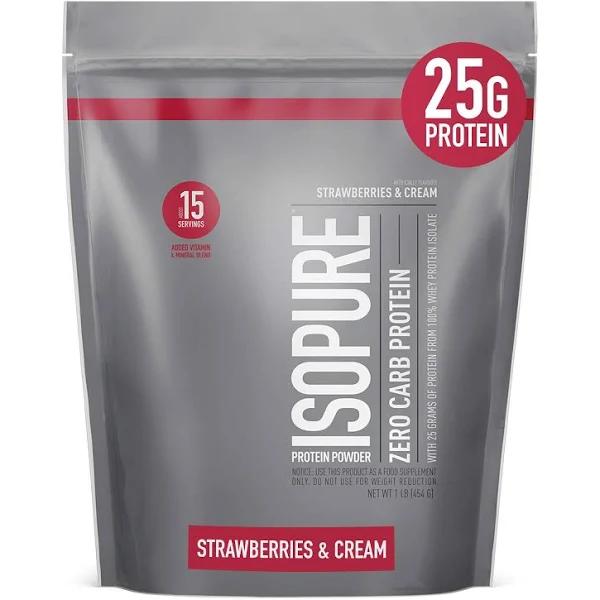 Isopure Whey Isolate Protein Powder with Vitamin C & Zinc for Immune S