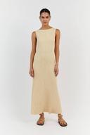 Ivy Sleeveless Midi Dress in Lemon Size XXL by DISSH