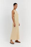 Ivy Sleeveless Midi Dress in Lemon Size XXL by DISSH