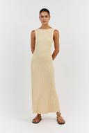 Ivy Sleeveless Midi Dress in Lemon Size XXL by DISSH