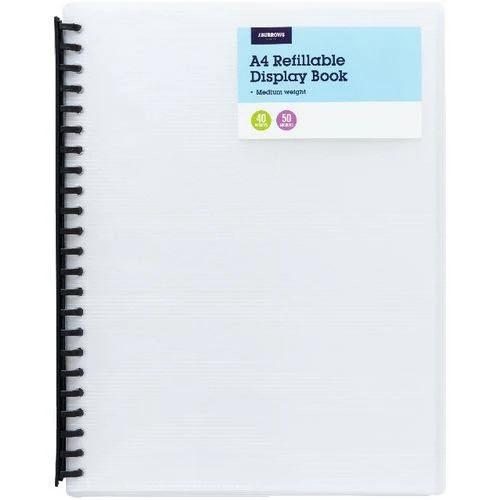 J.Burrows 40 Pocket Refillable Display Book Clear