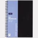 J.Burrows A4 Hard Cover Pressboard Notebook Black
