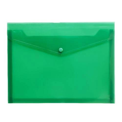 J.Burrows Document Wallet A4 Button Closure Dark Green