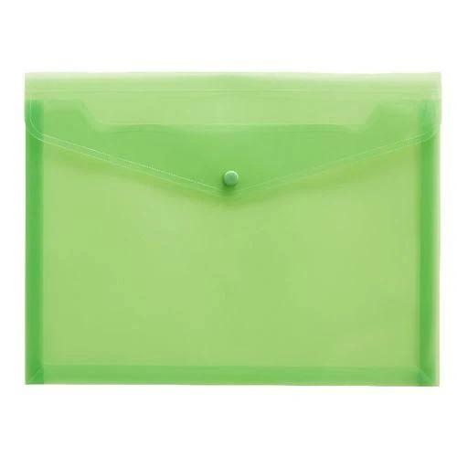 J.Burrows Document Wallet A4 Button Closure Lime