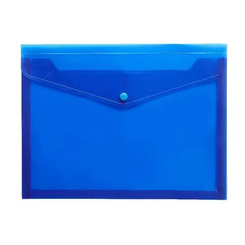J.Burrows Document Wallet A4 Button Closure Navy