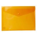 J.Burrows Document Wallet A4 Button Closure Orange