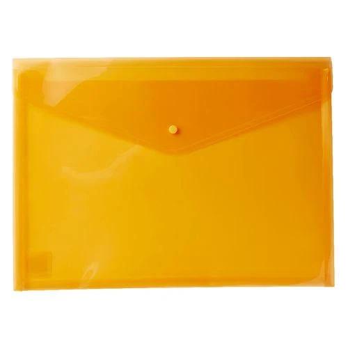 J.Burrows Document Wallet A4 Button Closure Orange