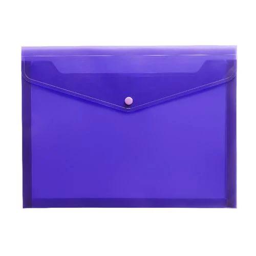 J.Burrows Document Wallet A4 Button Closure Purple