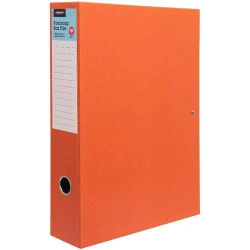 J.Burrows Foolscap Box File Orange