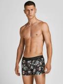 Jack & Jones 3 Pack Trunks with Floral Print in Black