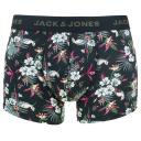 Jack & Jones 3 Pack Trunks with Floral Print in Black