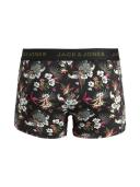 Jack & Jones 3 Pack Trunks with Floral Print in Black
