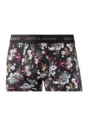Jack & Jones 3 Pack Trunks with Floral Print in Black