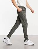 Jack & Jones Intelligence Marco Slim Fit Smart Pants in Brown Check