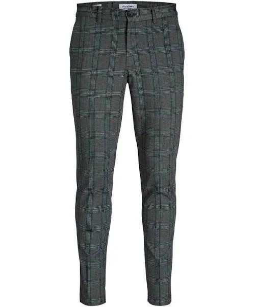 Jack & Jones Intelligence Marco Slim Fit Smart Pants in Brown Check