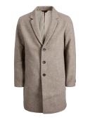 Jack & Jones Moulder Wool Coat in Greige Grey M