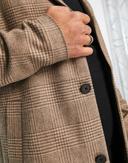 Jack & Jones Originals Wool Mix Long Coat in Beige check-Neutral