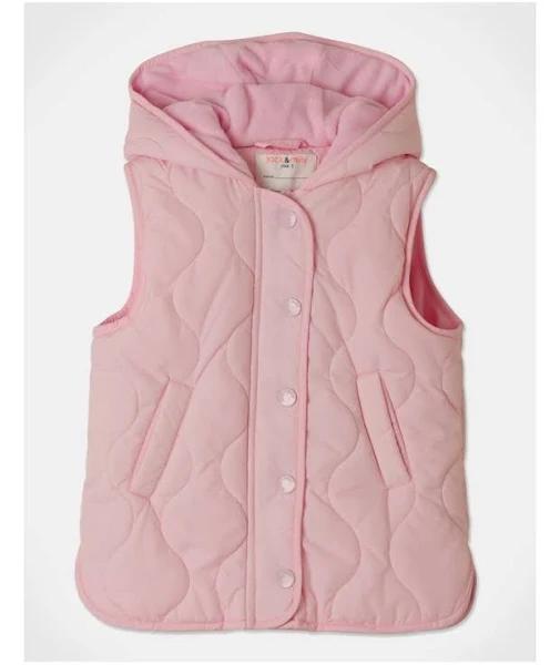 Jack & Milly Kitty Quilted Puffer Vest in Pink 4