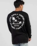 Jacks Men's Hideaway Long Sleeve T-Shirt in Black | Size Medium