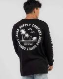 Jacks Men's Hideaway Long Sleeve T-Shirt in Black | Size Medium