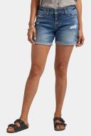 JAG JEANS Alex Distressed Boyfriend Denim Shorts Atlantic Blue