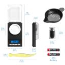 JamBer Digital Milligram Pocket Scales 0.001g x 50g, Electronic Weighi