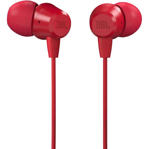 JBL C50HI in Ear Headphones - Red