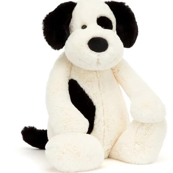 Jellycat Puppy - Bashful Black & Cream - Huge