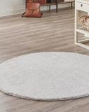 Jill Zarin Shaggy Chic 99cm x 99cm Round Pepper Gray Gray Area Rug