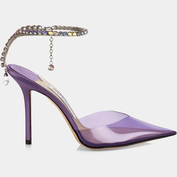 Jimmy Choo Purple Saeda 100 Heels