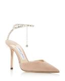 Jimmy Choo Saeda 100 Suede Pumps - Pink - 39,5