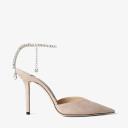 Jimmy Choo Saeda 100 Suede Pumps - Pink - 43