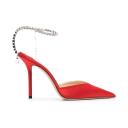 Jimmy Choo Saeda 85 Velvet Pumps - Red - 38,5