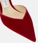 Jimmy Choo Saeda 85 Velvet Pumps - Red - 38,5