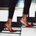 Jimmy Choo Saeda 85 Velvet Pumps - Red - 40