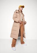Jjxx Longline Puffer Coat With Tie Waist in beige-Neutral