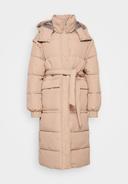 Jjxx Longline Puffer Coat With Tie Waist in beige-Neutral